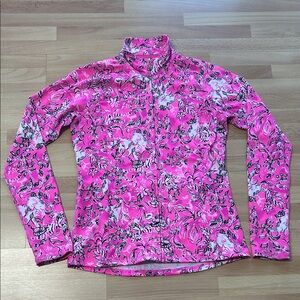 Lilly Pulitzer Serena Jacket Plumeria Pink Size M Like New